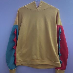 Colorblock Dino Hoodie